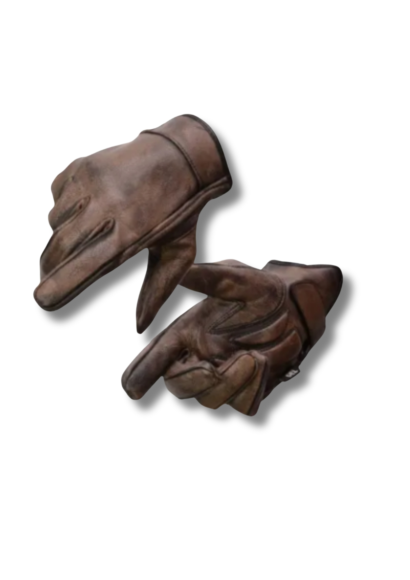 GR-1105 Premium Café Racer Leather Gloves – Sleek Motorcycle Riding Gloves, Modern Retro Biker Gear, Genuine Cowhide Motorbike Hand Protection | Distressed Heritage Brown Edition