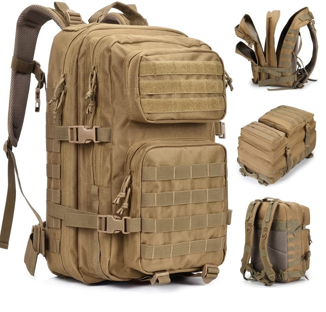 Groove Motorsports GR-2701 Professional Mechanics Tool Bag – Heavy-Duty Multi-Compartment Outdoor Technician Pack, Waterproof Maintenance & Tactical Tool Rucksack | Desert Tan Modular Edition