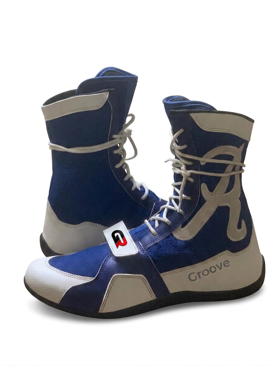 GR-2902 Professional Elite Boxing Shoes – High-Top Wrestling Boots with Support Strap | Pro Ring Footwear (Boxerstiefel / Bottes de Boxe)