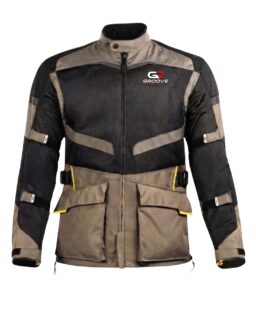 Groove Motorsports Groove Apex Enduro Suit Jacket – Heavy-Duty All-Weather Riding Jacket, Multi-Pocket Mesh Tech Apparel & High-Visibility Protective Gear | Vintage Sand & Mesh Edition