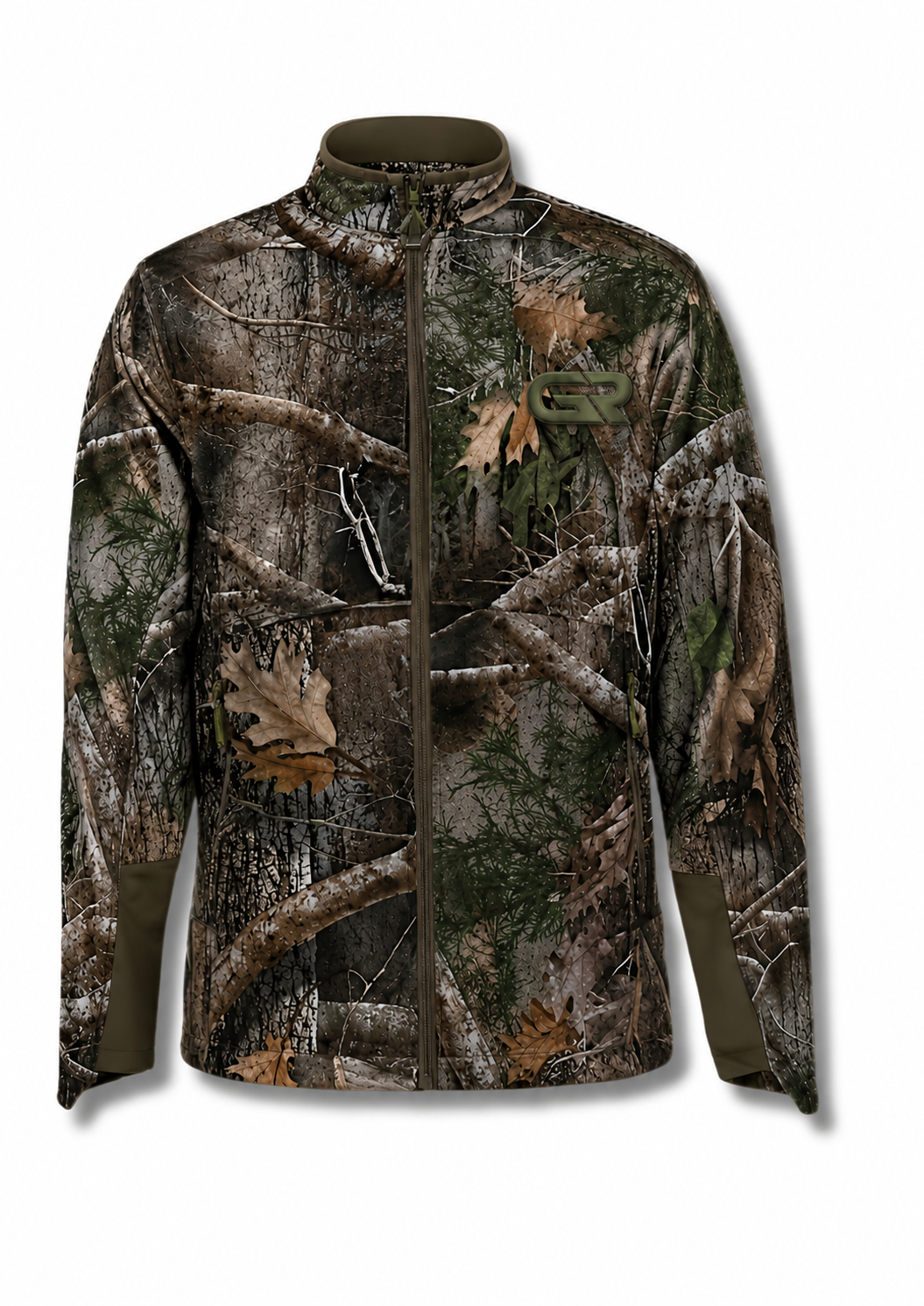 GR-1904 Tactical Hunting Jacket – Heavy-Duty Field Softshell, RealTree Woodland Camo Full-Zip Jacket & Weatherproof Outdoor Utility Layer | Woodland Camo Edition